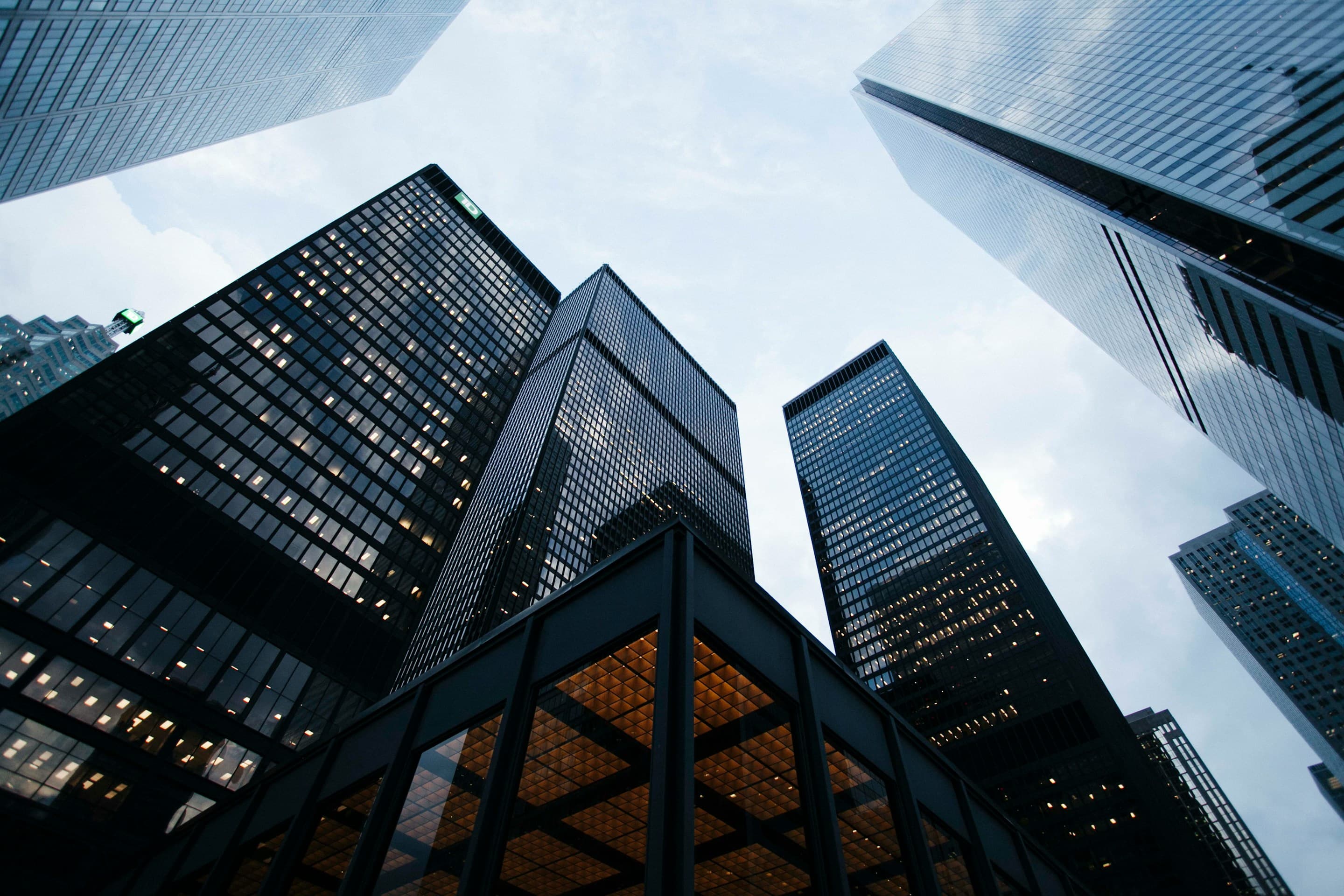 Modern city buildings